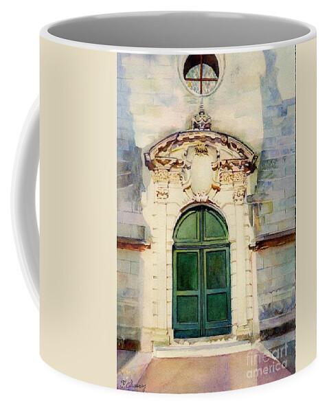 Porte Coffee Mug featuring the painting La Porte du Palais by Francoise Chauray