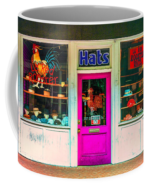 Hat Shop Coffee Mug featuring the photograph La Red Rooster Hats by Frances Ann Hattier