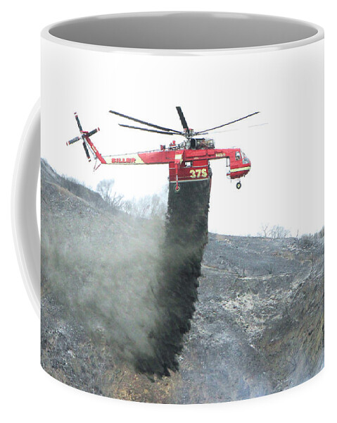 Erickson Sky Crane Coffee Mug featuring the photograph La Tuna Fire 65 by Shoal Hollingsworth