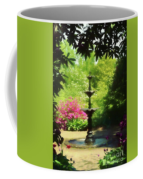 Gardens Coffee Mug featuring the photograph Ladew Fountain by Marilyn Cornwell