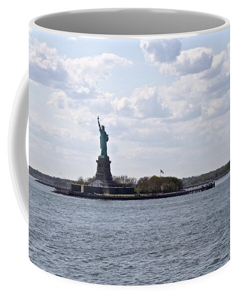 Lady Liberty Coffee Mug featuring the photograph Lady Liberty by Flavia Westerwelle