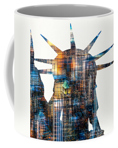 Lady Liberty Coffee Mug featuring the photograph Lady Liberty by Hannes Cmarits