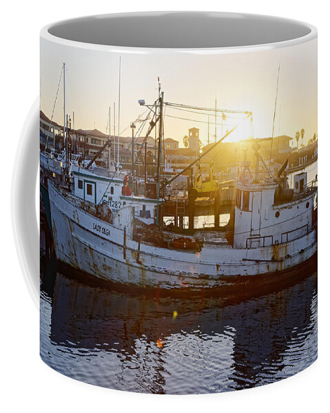 Darin Volpe Ships And Boats Coffee Mug featuring the photograph Lady Olga - Fishing Boat at Ventura, California by Darin Volpe