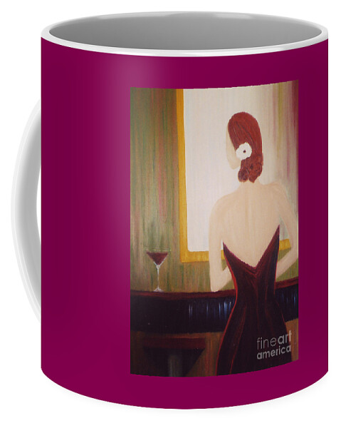 Martini Coffee Mug featuring the painting Lady Sadie by Artist Linda Marie