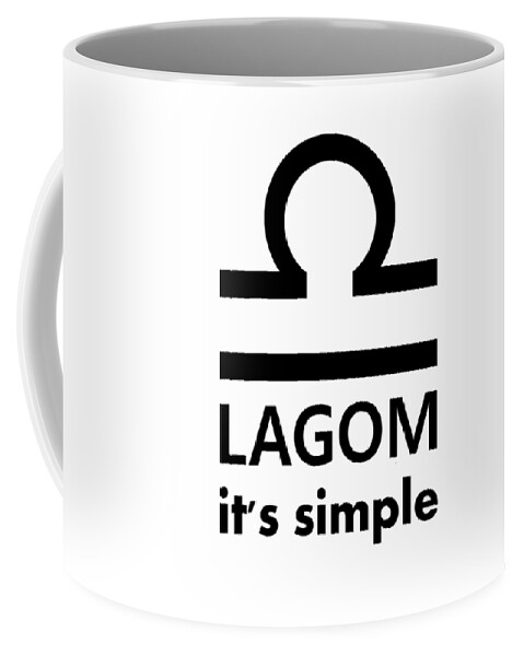  Coffee Mug featuring the digital art Lagom - Simple by Richard Reeve