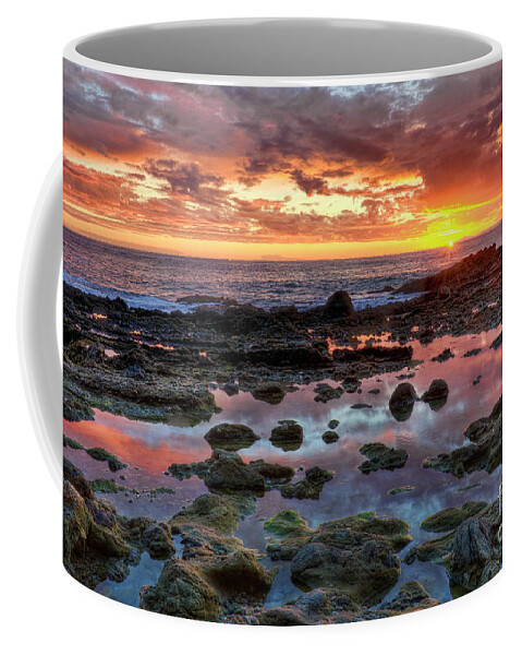 Laguna Coffee Mug featuring the photograph Laguna Beach Tidepools at Sunset by Eddie Yerkish