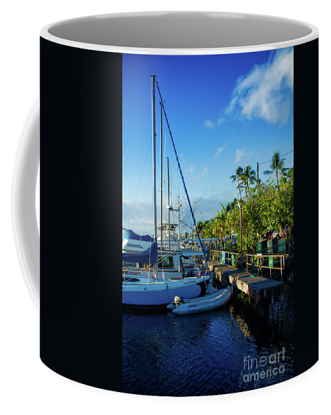 Blue Coffee Mug featuring the photograph Lahaina Marina Blue Twilight by Sharon Mau