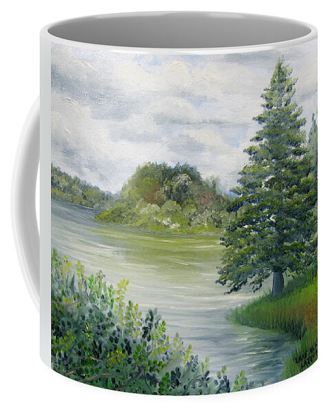 Lake Alice Coffee Mug featuring the painting Lake Alice by Larry Whitler