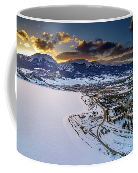 Lake Dillon Coffee Mug featuring the photograph Lake Dillon Sunset by Sebastian Musial
