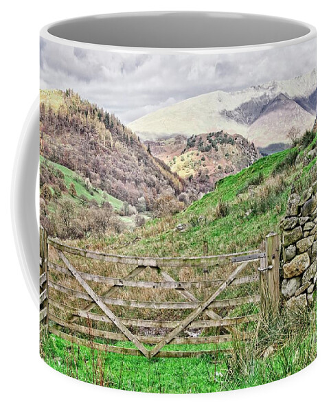 Lake District Coffee Mug featuring the photograph Lake District Mountains by Martyn Arnold