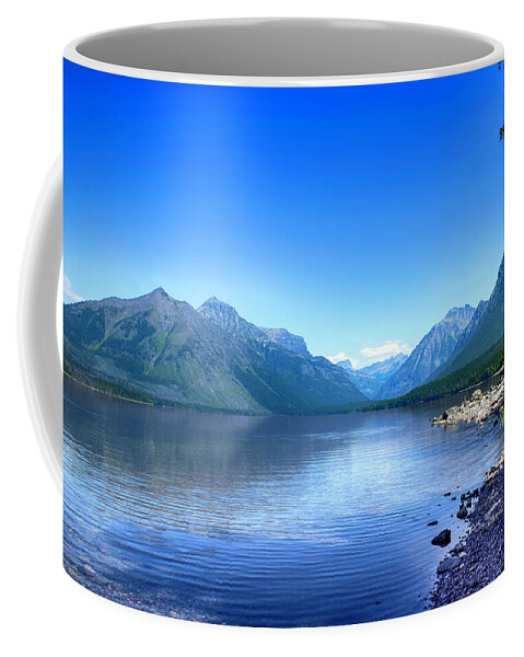 Lake Mcdonald Coffee Mug featuring the photograph Lake McDonald by Lorraine Baum