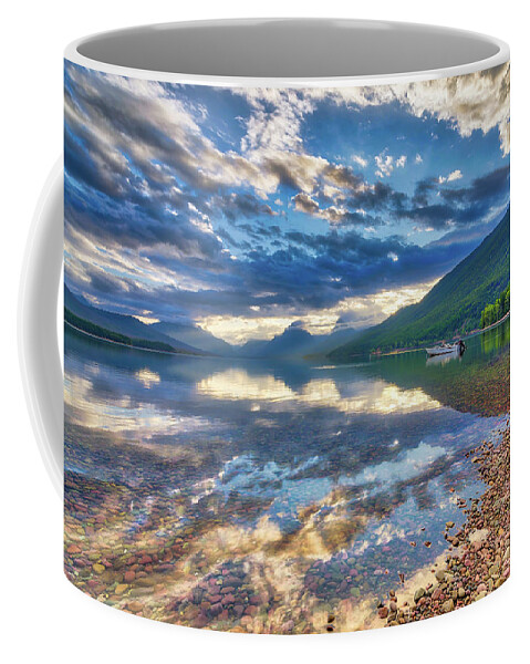 Montana Coffee Mug featuring the photograph Lake McDonald Sunrise by Spencer McDonald
