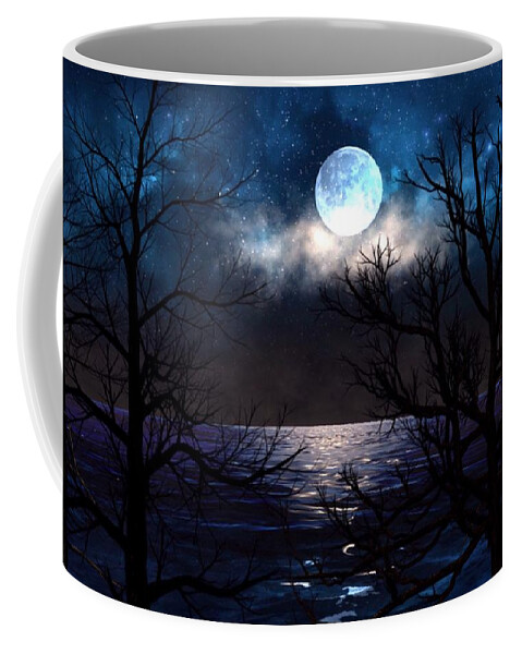  Coffee Mug featuring the painting Lake Midnight by Mark Taylor