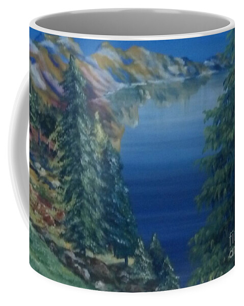 Lake Coffee Mug featuring the painting Lake by Saundra Johnson