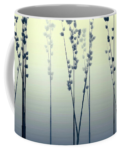 Lake Shoji Japan Coffee Mug featuring the digital art Lake Shoji Spring by Susan Maxwell Schmidt