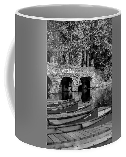 Lake Coffee Mug featuring the photograph Lake Susan BW by Joye Ardyn Durham