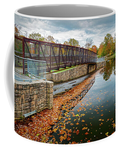 2d Coffee Mug featuring the photograph Lake Waterford Fall Waterscape by Brian Wallace