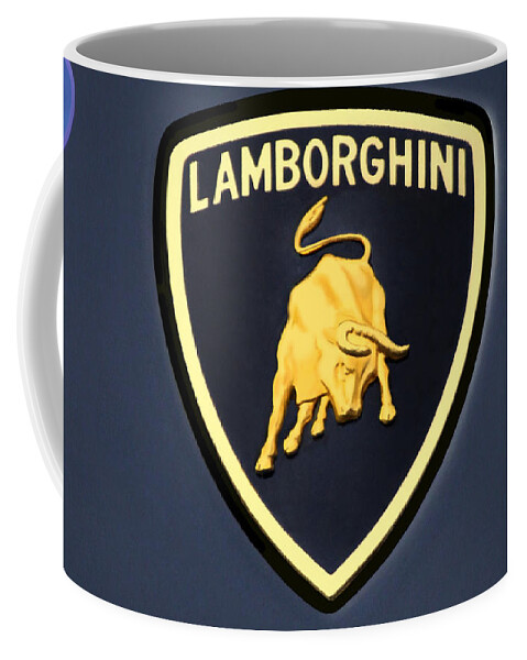 Lamborghini Emblem Coffee Mug featuring the photograph Lamborghini Emblem by Mike McGlothlen