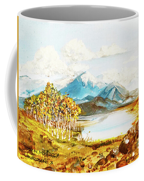 Mountains Coffee Mug featuring the painting Land Scape No.-3 by Joseph Mora