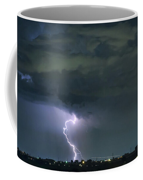 Lightning Coffee Mug featuring the photograph Landing In a Storm by James BO Insogna