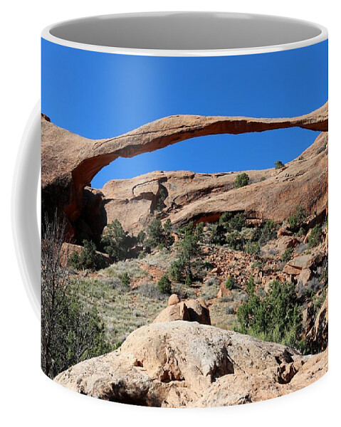 Landscape Coffee Mug featuring the photograph Landscape Arch by Christy Pooschke