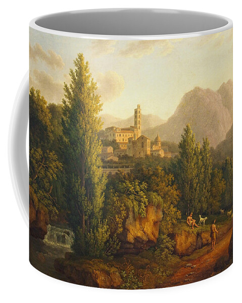 18th Century Art Coffee Mug featuring the painting Landscape at Eboli by Jacob Philipp Hackert
