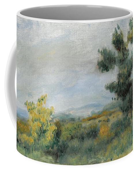 Pierre- Auguste Renoir (french Coffee Mug featuring the painting Landscape Trees by MotionAge Designs