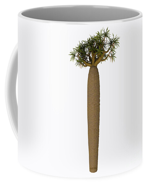 3d Illustration Coffee Mug featuring the painting Large Bottle Tree by Corey Ford