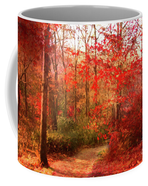 Japanese Gardens Coffee Mug featuring the photograph Last color of Fall by Geraldine DeBoer