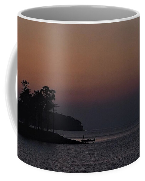 Sunset Coffee Mug featuring the photograph Last Light Fishing by Jerry Connally