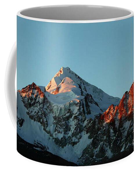 Bolivia Coffee Mug featuring the photograph Last Light on Mt Huayna Potosi by James Brunker
