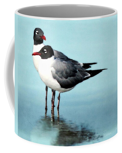 Laughing Gulls Coffee Mug featuring the photograph Laughing Gulls Tranquil Moment by Barbara Chichester