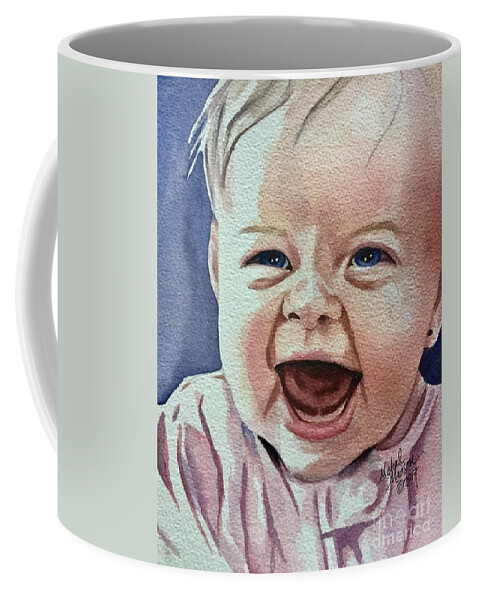 Child Coffee Mug featuring the painting Laughter by Michal Madison