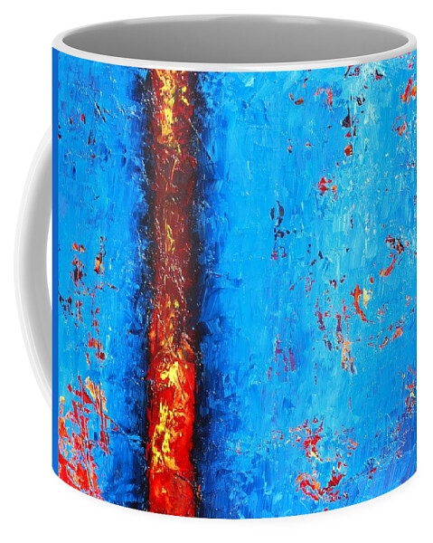 Abstract Coffee Mug featuring the painting Lava'n You by Emily Page