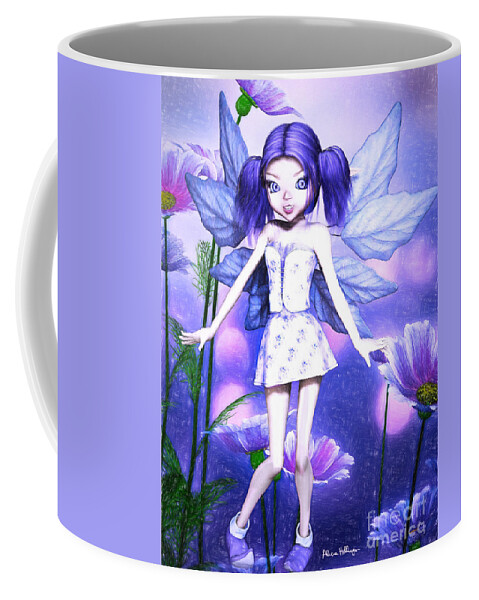 Fairy Coffee Mug featuring the digital art Lavender Fairy by Alicia Hollinger