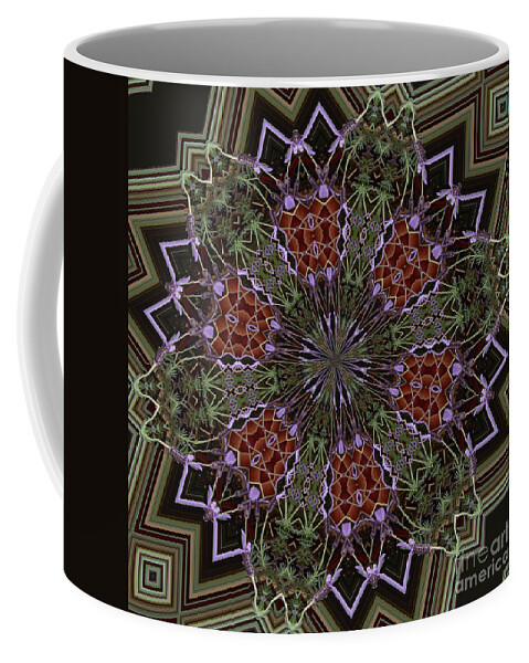 Buddhism Coffee Mug featuring the digital art Lavender Mandala 1 by Julia Underwood