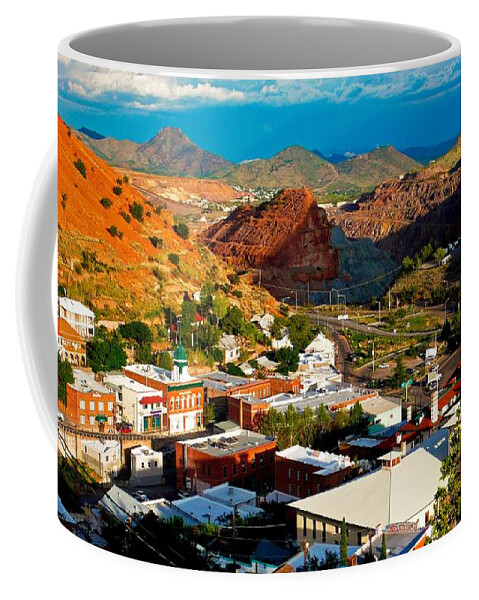 Lavender Pit Coffee Mug featuring the photograph Lavender Pit in Historic Bisbee Arizona by Charlene Mitchell