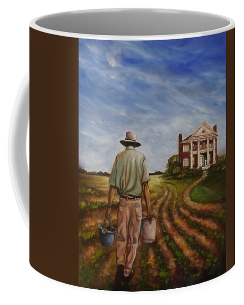 African American Art Coffee Mug featuring the painting Law of Attraction II by Emery Franklin