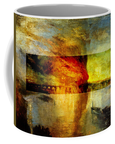 Postmodernism Coffee Mug featuring the digital art Layered 12 Turner by David Bridburg