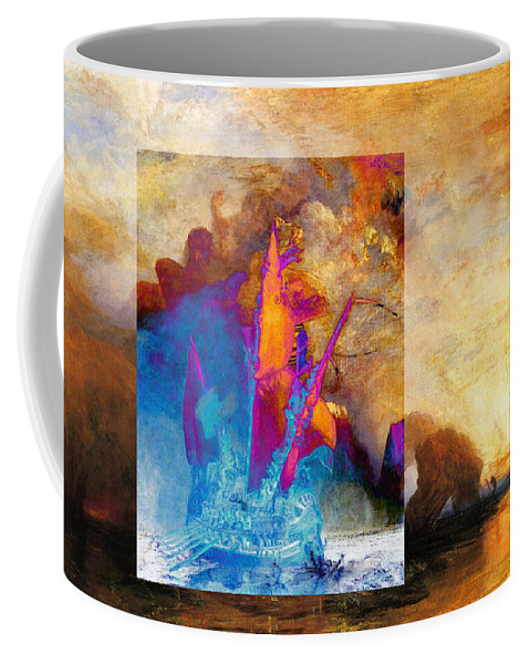 Postmodernism Coffee Mug featuring the digital art Layered 6 Turner by David Bridburg