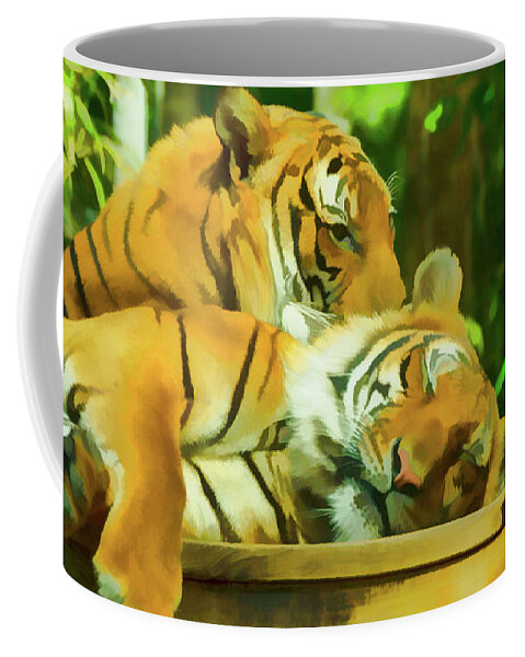 Tiger Coffee Mug featuring the photograph Lazy Afternoon by Artful Imagery
