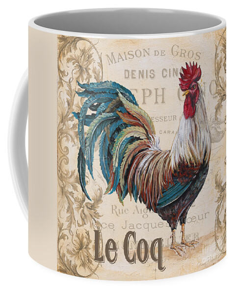 Beautiful Coffee Mug featuring the painting Le Coq-JP3084 by Jean Plout