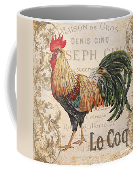 Beautiful Coffee Mug featuring the painting Le Coq-JP3086 by Jean Plout