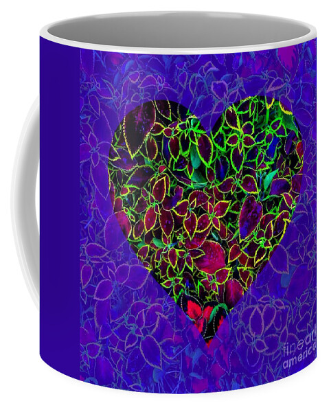 Coleus Leaf Coffee Mug featuring the photograph Leafy Heart by Joan-Violet Stretch