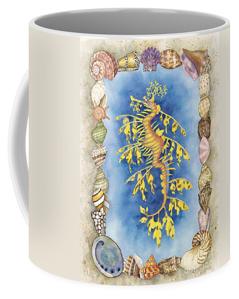 Leafy Sea Dragon Coffee Mug featuring the painting Leafy Sea Dragon by Lucy Arnold