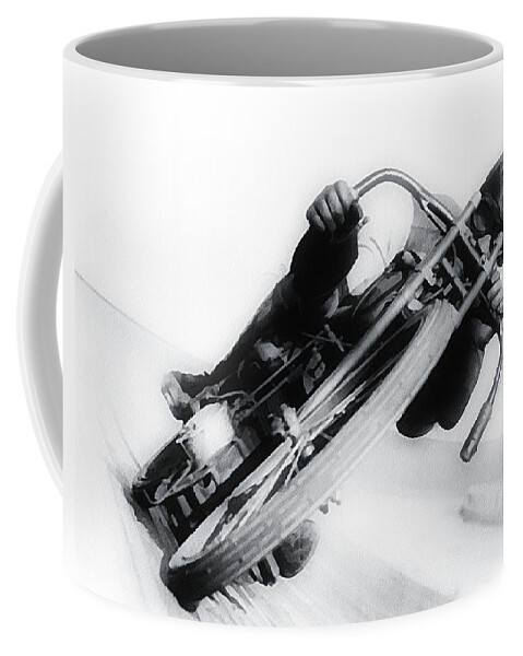 Leaning Hard Coffee Mug featuring the photograph Leaning Hard by Digital Reproductions