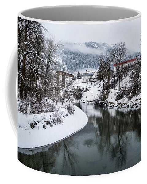 Leavenworth Coffee Mug featuring the photograph Leavenworth River Reflections by Matt McDonald
