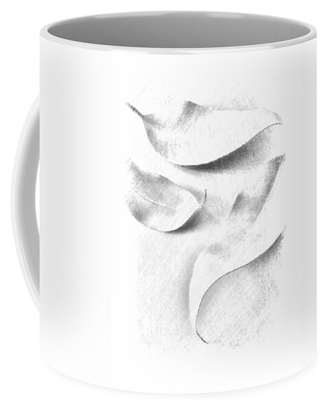 Black+white Coffee Mug featuring the photograph Leaves I by Janina Nowak