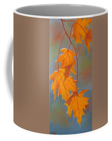Autumn Coffee Mug featuring the painting Leaves of Gold by Marlene Little