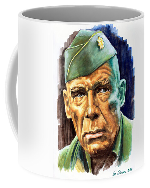 Lee Marvin Coffee Mug featuring the painting Lee Marvin Dirty Dozen by Star Portraits Art